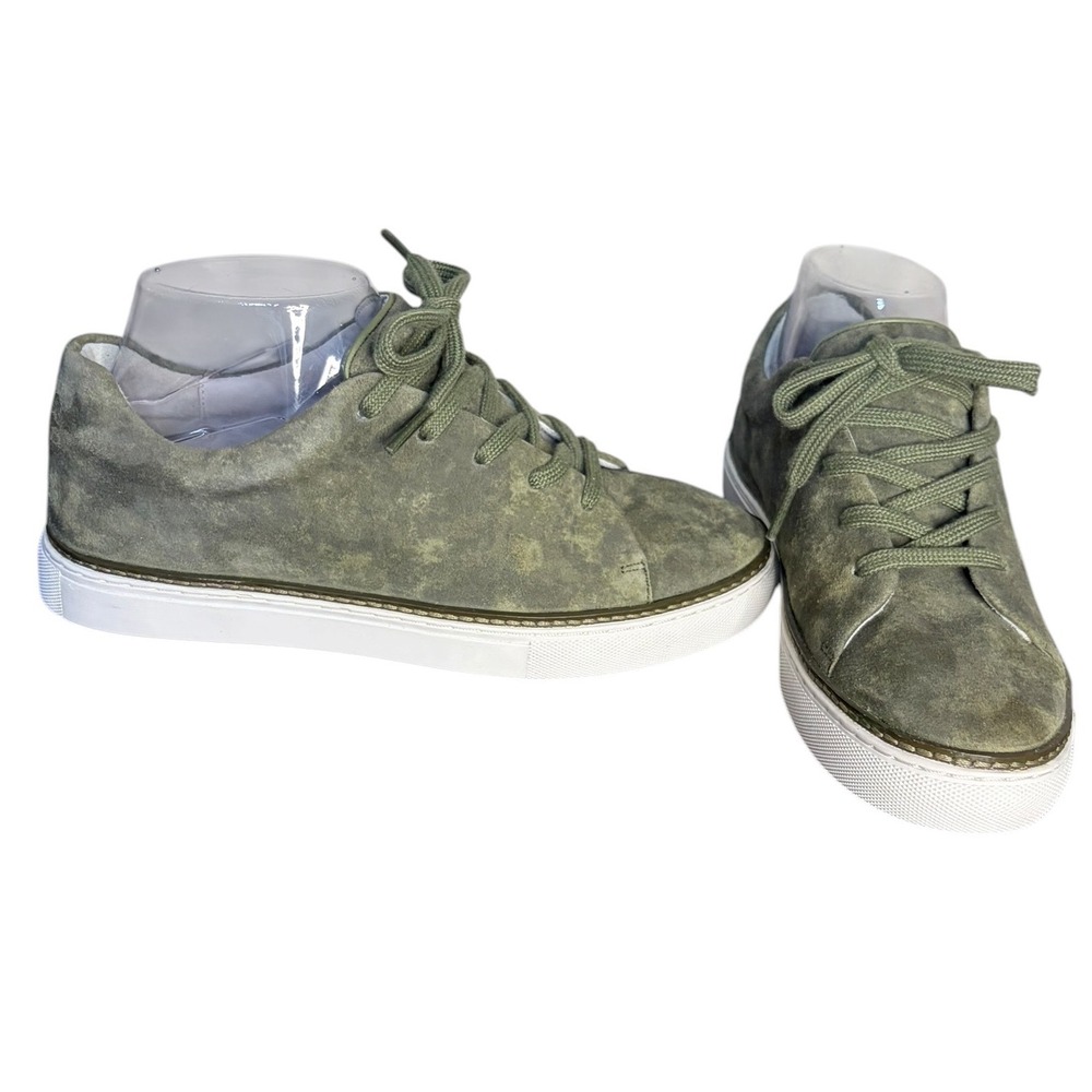NWOT Johnston & Murphy Cammie Olive Green Suede TRUFOAM Sneakers Women's‎ Size 7